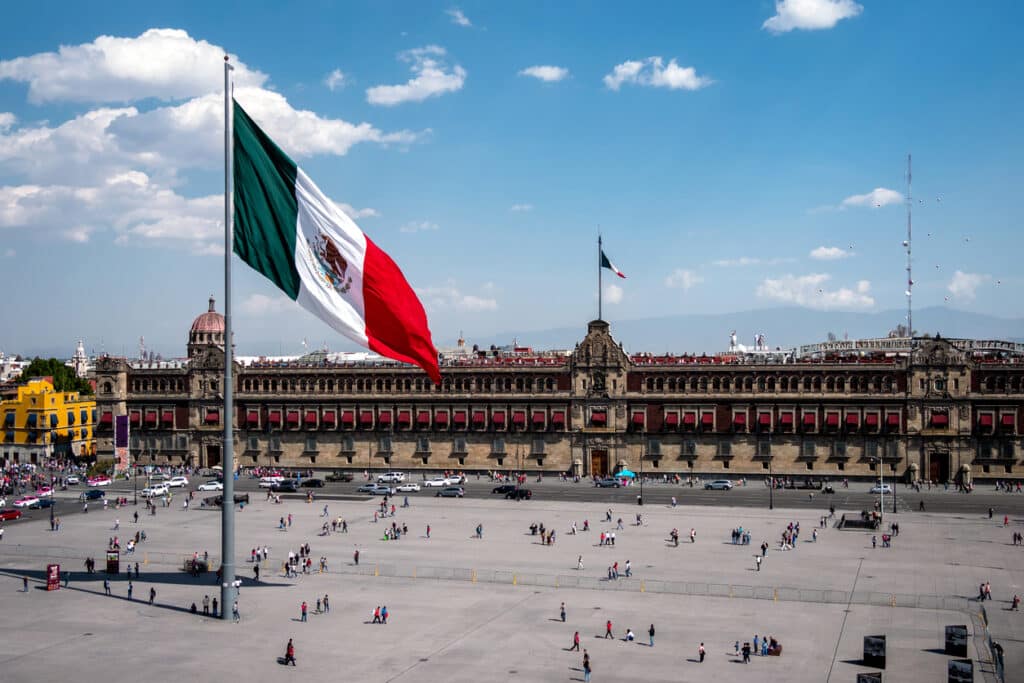 Praca da Constituicao na cidade do Mexico