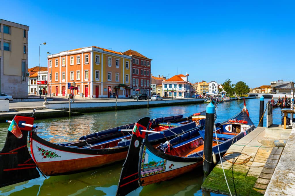 Barcos em Aveiro em Portugal