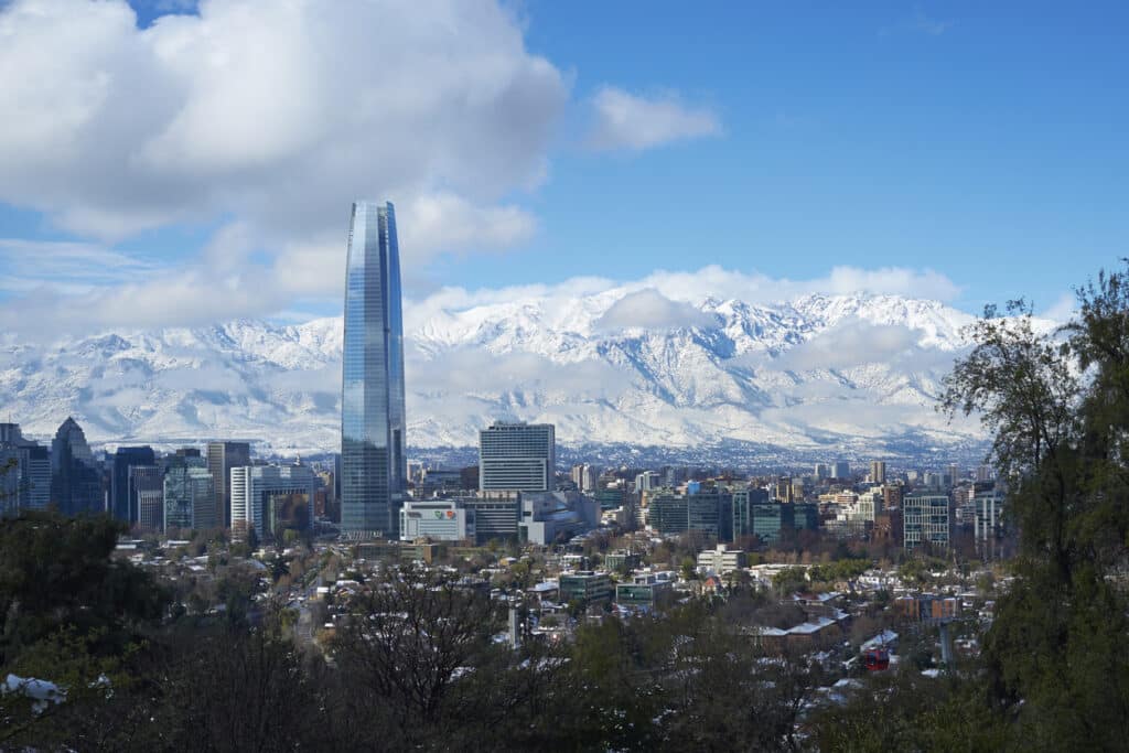 Cidade de Santiago no Chile